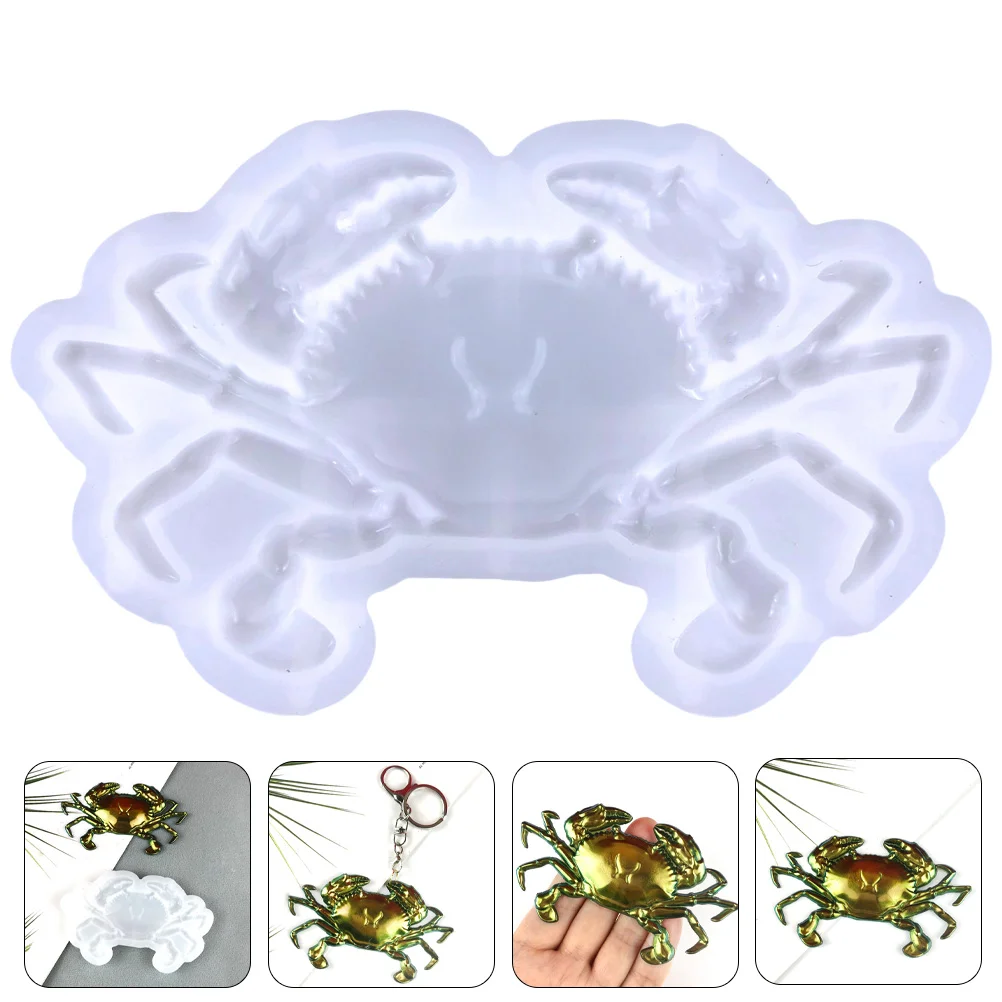 

Animal Molds Silicone Pendant Epoxy Casting Crab Sea Charm Desktop Ornament Creatures Candy Diy Mould 3D Keychain Resin Topper