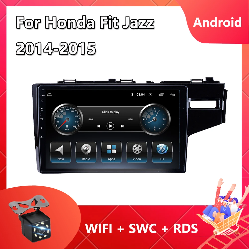 

2Din Car Radio For Honda Fit Jazz 2014-2015 RHD Android 11 Navigation GPS Multimedia Video Player 8-Core ROM RAM BT Bluetooth FM