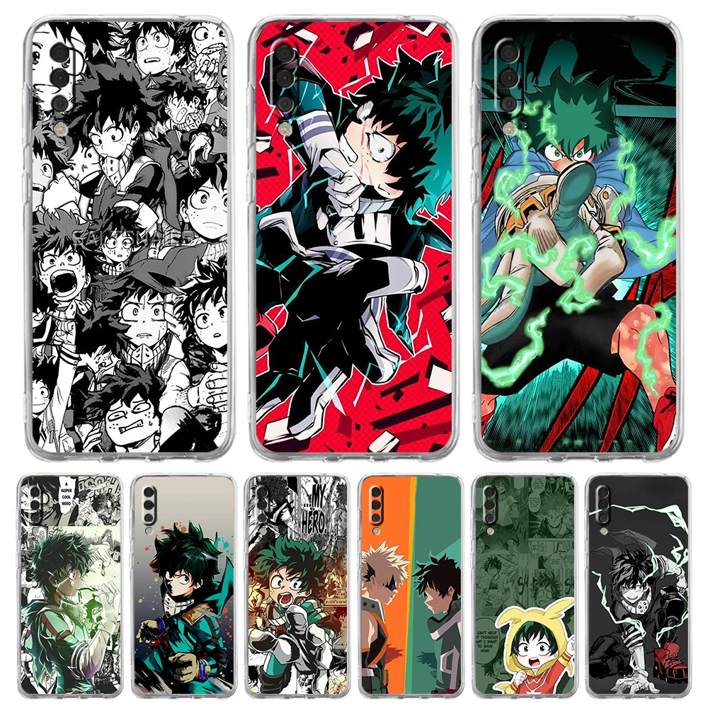 

My Hero Academia Transparent Phone Case for Samsung Galaxy A12 A02 A03S A50 A70 A10 A10S A20 A30 A40 Luxury Soft Cover Funda Bag