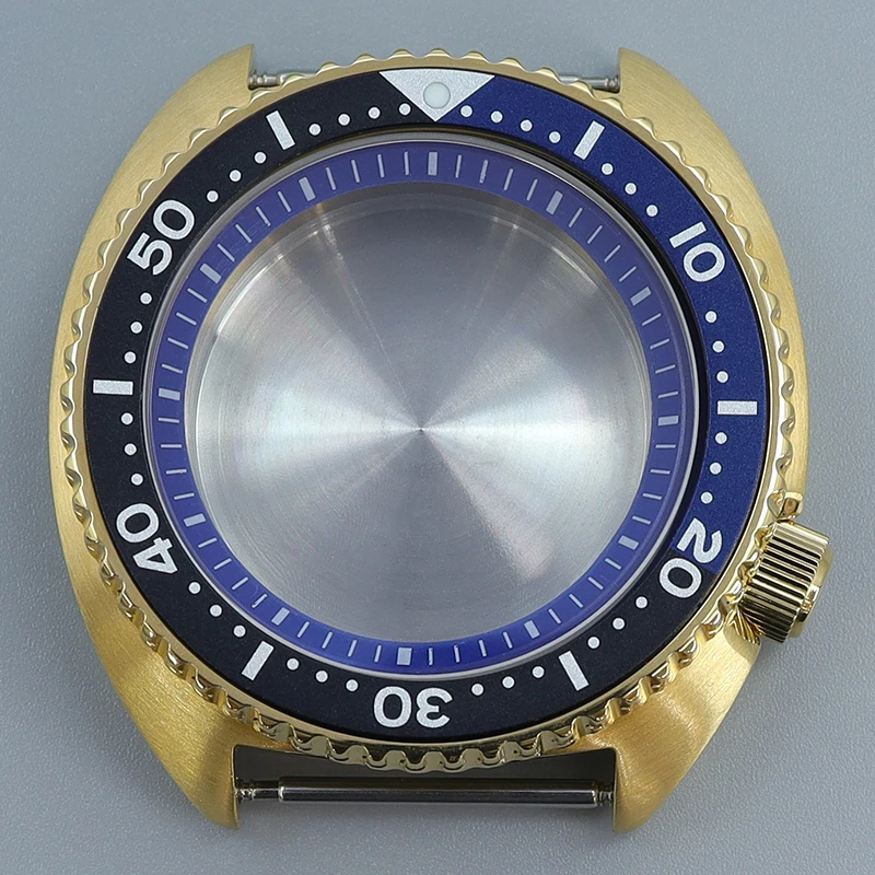 Золотой корпус часов 45 мм кольцо с сапфировым стеклом детали SKX для Big abalone Seiko NH35