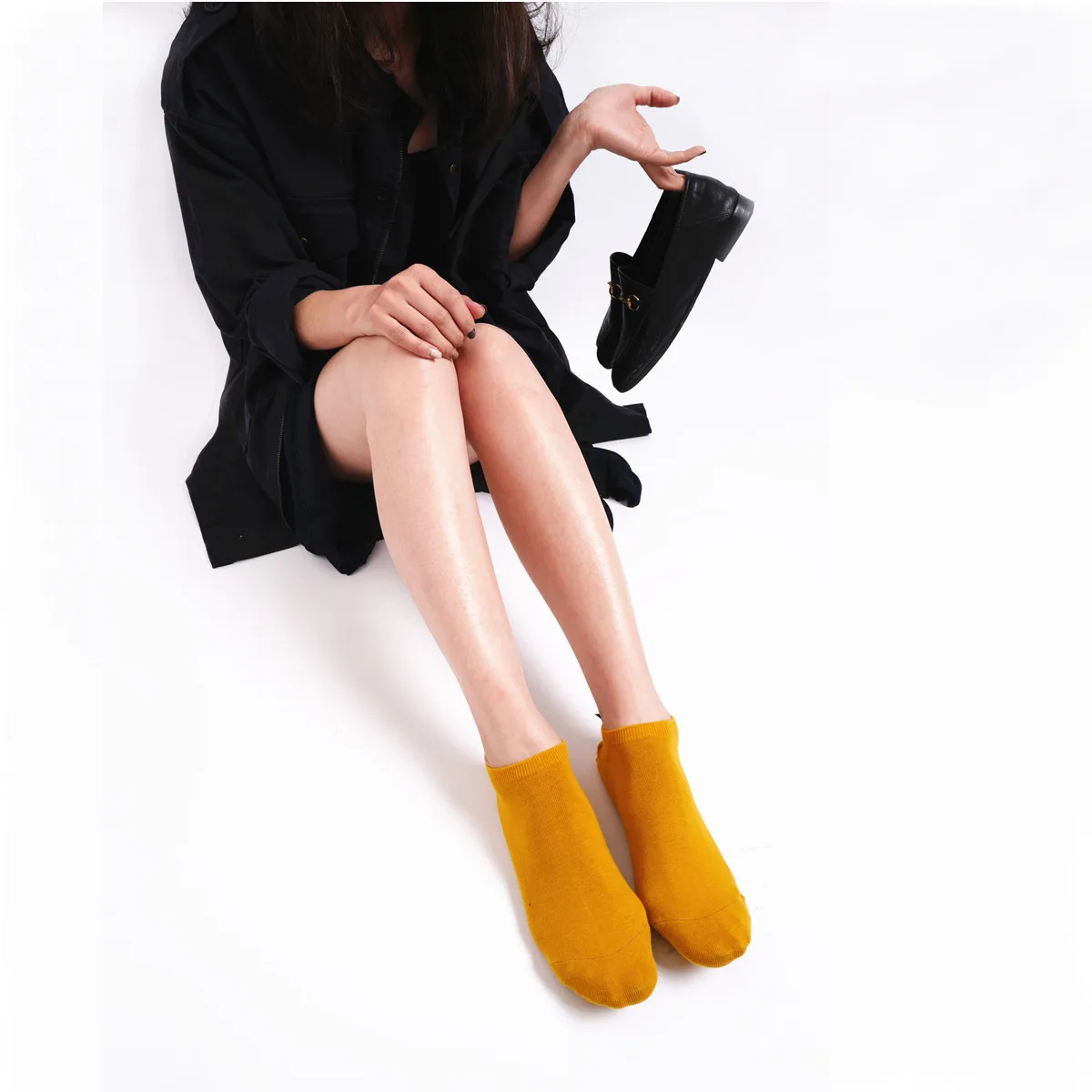 3pairs HENNY RUE cotton socks lady stealth comfortable high quality boat socks spring and summer boat Ankle socks gift 1721