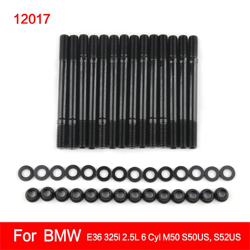 

Для 201-4302 Комплект шпилек головки блока цилиндров для BMW E36、325i 2.5L 6 Cyl M50 3.0L S50US 3.2L S52US Inline 6 (12017)