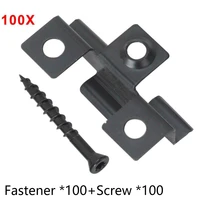 100pcs anticorrosive fixing stainless steel fasteners metal clips composite decking board clips screws decking fixtures