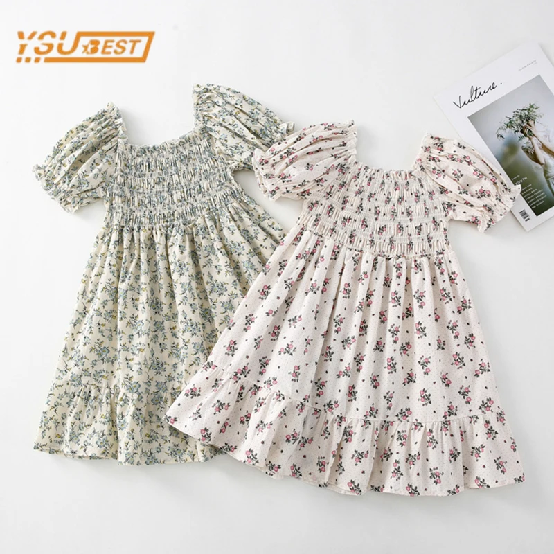 

Детское летнее платье с принтом, на возраст 2-6 лет