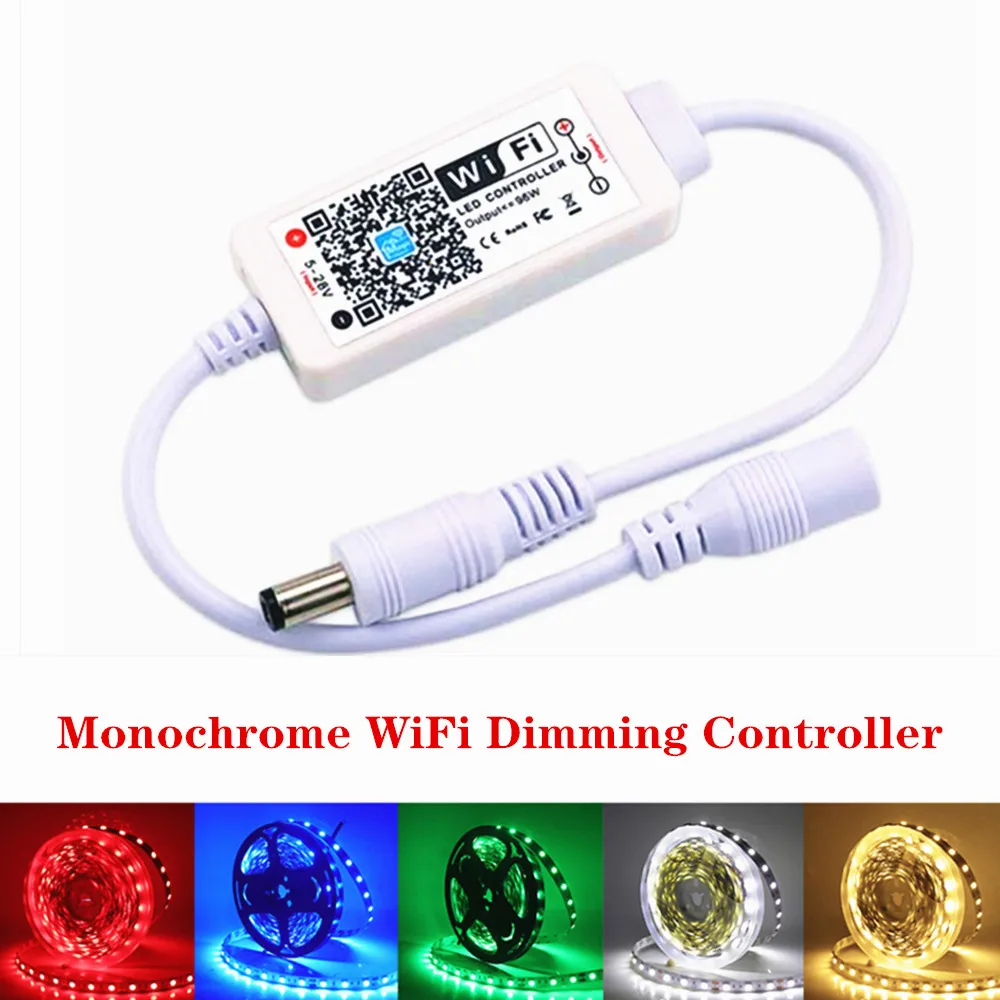 

Magic Home DC5-28V Wireless Mini WiFi Dimmable Controller Single Color LED Controllers for 2835 5050 5630 5730 LED Strip Light