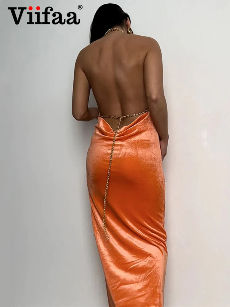 

Пикантные вельветовые вечерние платья viнастроа с открытой спиной для женщин, элегантное вечернее облегающее длинное платье макси на брете...