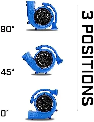

1/4 HP 900 CFM Air Mover for Water Damage Restoration Equipment Carpet Dryer Floor Blower Fan Home and Plumbing Use, Blue