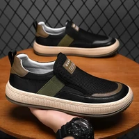 summer mens shoes ice silk cloth canvas shoes black flat casual shoes lace up non leather sneakers fashion soft walking shoes