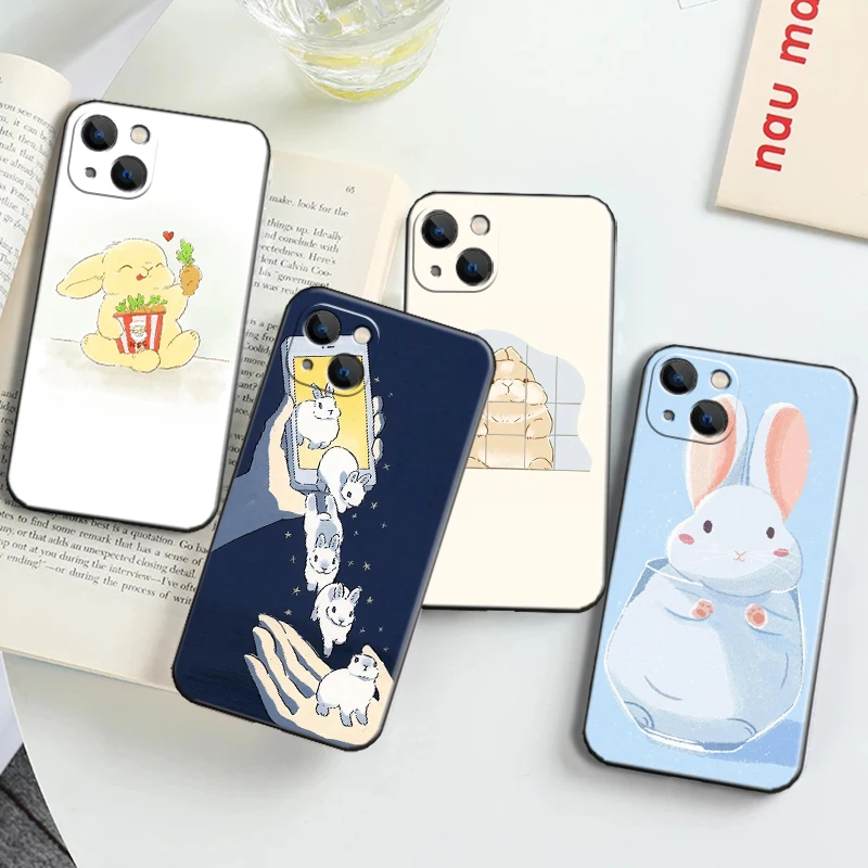 

Cute Animals For Apple iPhone 13 12 11 Pro 12 13 Mini X XR XS Max SE 5 6 6s 7 8 Plus Phone Case Coque Carcasa Black