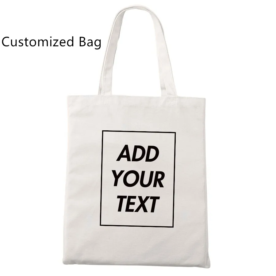 

Customized Canvas Bags Shopper Shoulder Bag Big Women Designer Handbags Shopping Tote Casual Woman Grocery Customizable Fabric