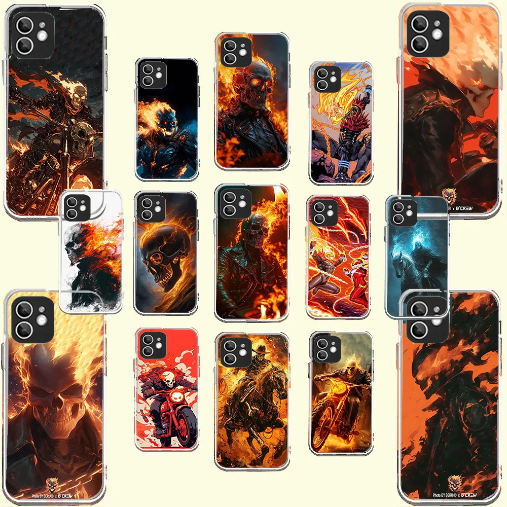 Прозрачный силиконовый чехол WB-10 Ghost Rider для Moto G42 50 51 52 60 62 71 72 84 85 200 Edge 40 pro Ultra