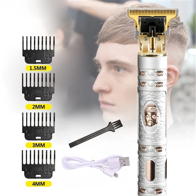 

Машинка для стрижки волос T9 Мужская аккумуляторная с зарядкой от USB, 0 мм