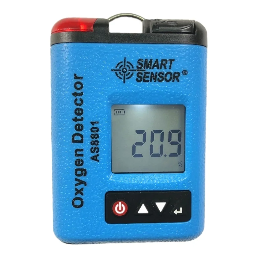 

AS8801 Oxygen Gas Monitor Detector 0~30% VOL Oxygen Leak Location Determine digital O2 concentration Monitor include Battery