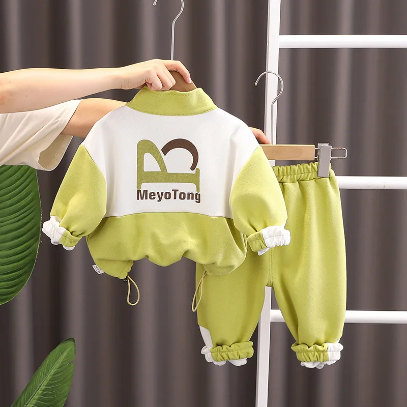 Весенне-осенний модный комбинированный костюм для мальчиков Детский