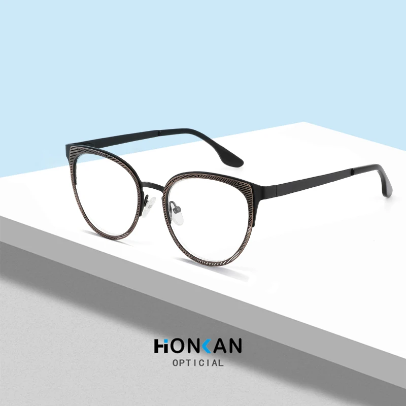 Оправа для оптических очков из нержавеющей стали мужчин и женщин очки высокого