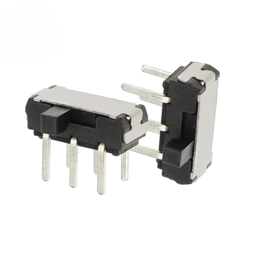 Фото Миниатюрный ползунковый переключатель MSK-22D18 2P2T DPDT DIP, 6-контактный, боковой, черный №2