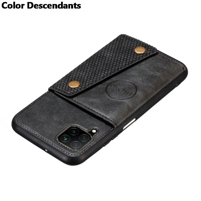 Чехол-Кошелек из искусственной кожи для Huawei P40 Lite автомобильный магнитный