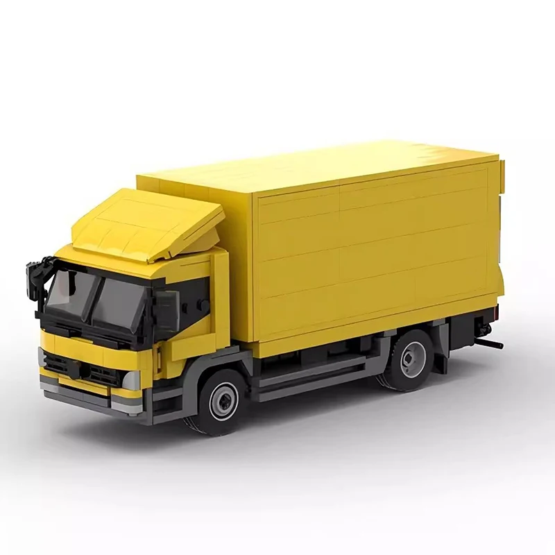 Фото Конструктор Bricklink MOC технический автомобиль, машинка для перевозки, пикап, бензированный грузовик Atego, желтые автомобили, строительные блоки, игрушки, рождественский подарок №1