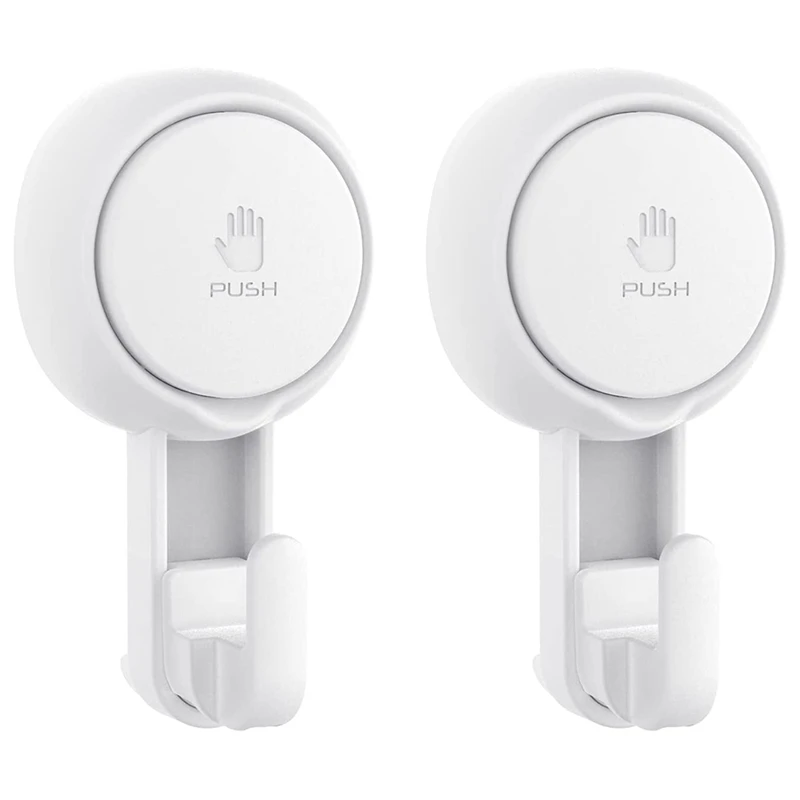 

Powerful Suction Cup Hooks, Reusable Heavy Duty Shower Suction Hooks For Bathroom Kitchen Hanger Holder Hooks 2Pack