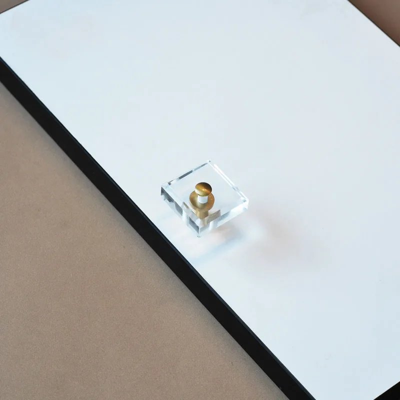 brass squaretransparent crystal dresser knbos and pulls kitchen cabinet door knobs and handles for furniture hardware free global shipping