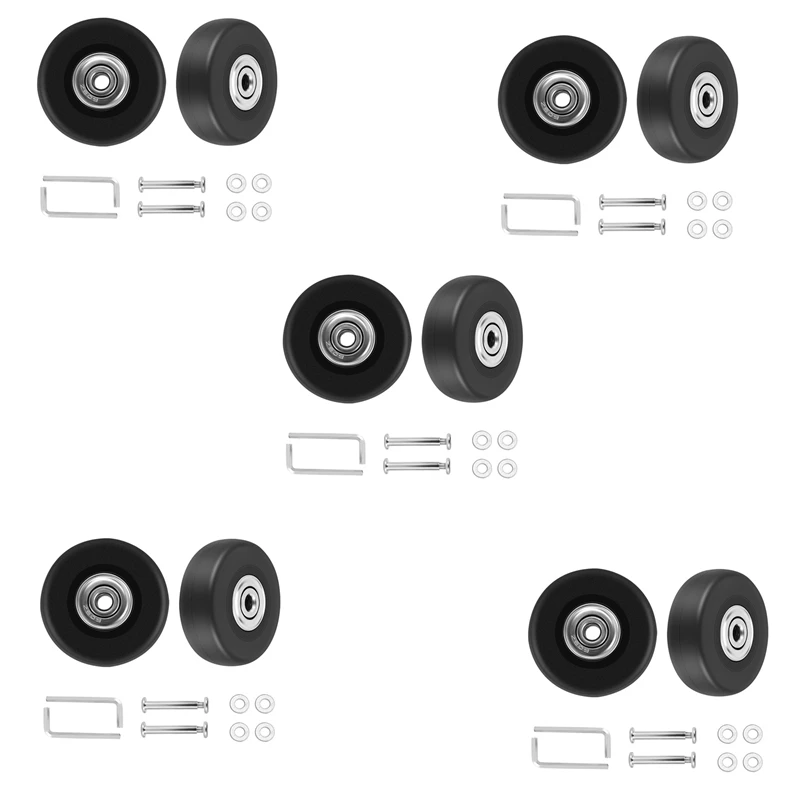 

10 Sets Of Luggage Suitcase Replacement Wheels Axles Deluxe Repair Tool OD 50Mm