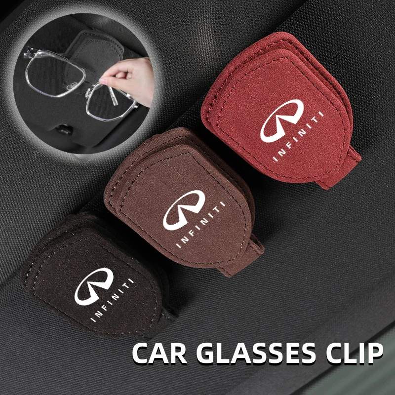 

Car Eyeglass Holder Sun Visor Glasses Storage Clip For Infiniti Q50 FX35 Q30 G37 QX70 G35 Q60 QX50 QX60 JX35 G25 G37 FX37 FX50