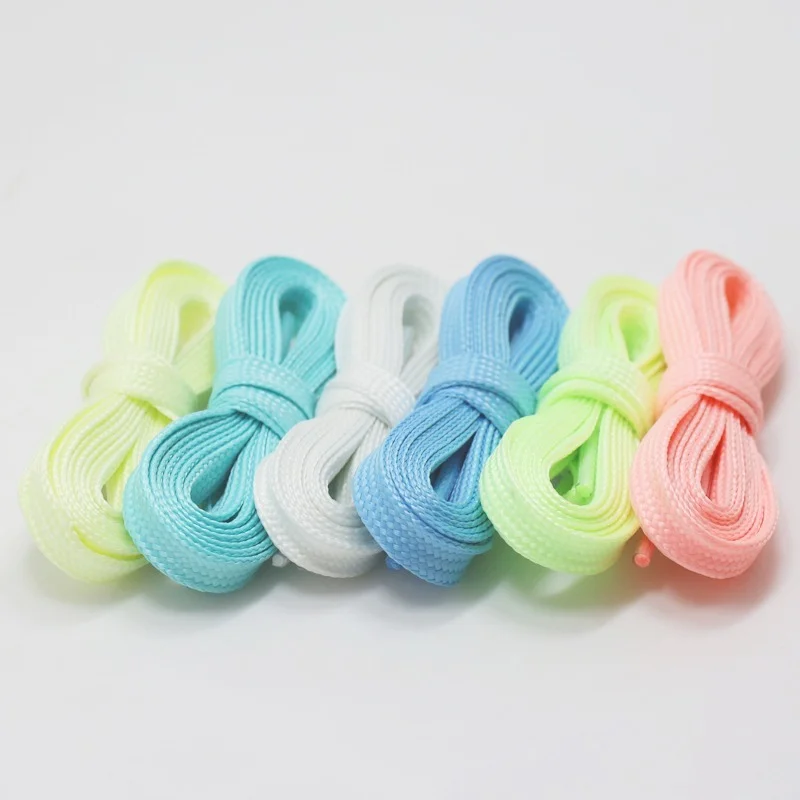 

1 Pair 80/100/120/140cm Luminous Shoelaces Flat Sneakers Canvas Shoe Laces Glow In The Dark Night Fluorescent Shoelace 6 Colors