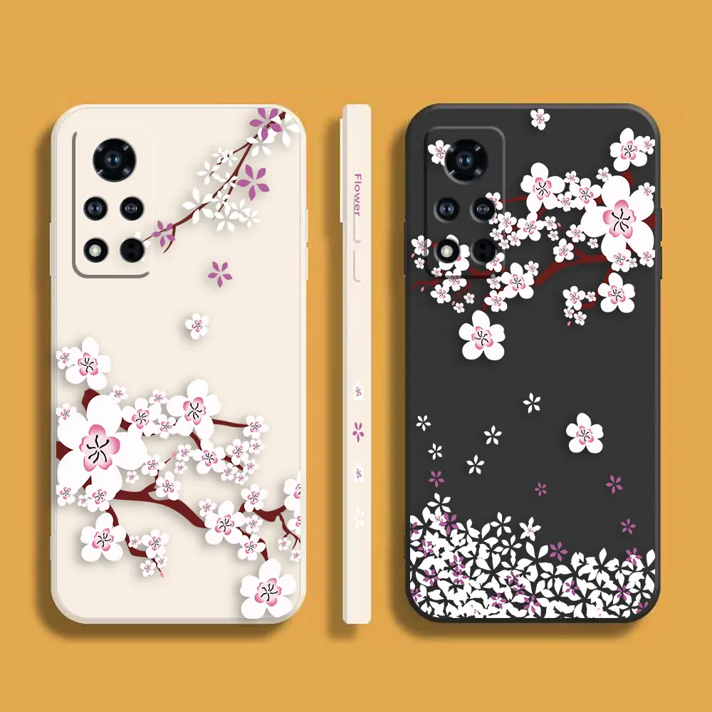 

Pink White Plum Phone Case For Honor MAGIC 3 4 5 Note 10 V10 V20 V30 V40 X10 X20 X30 X40 X40I PLAY 4 5T 6T PRO MAX 5G Case Funda
