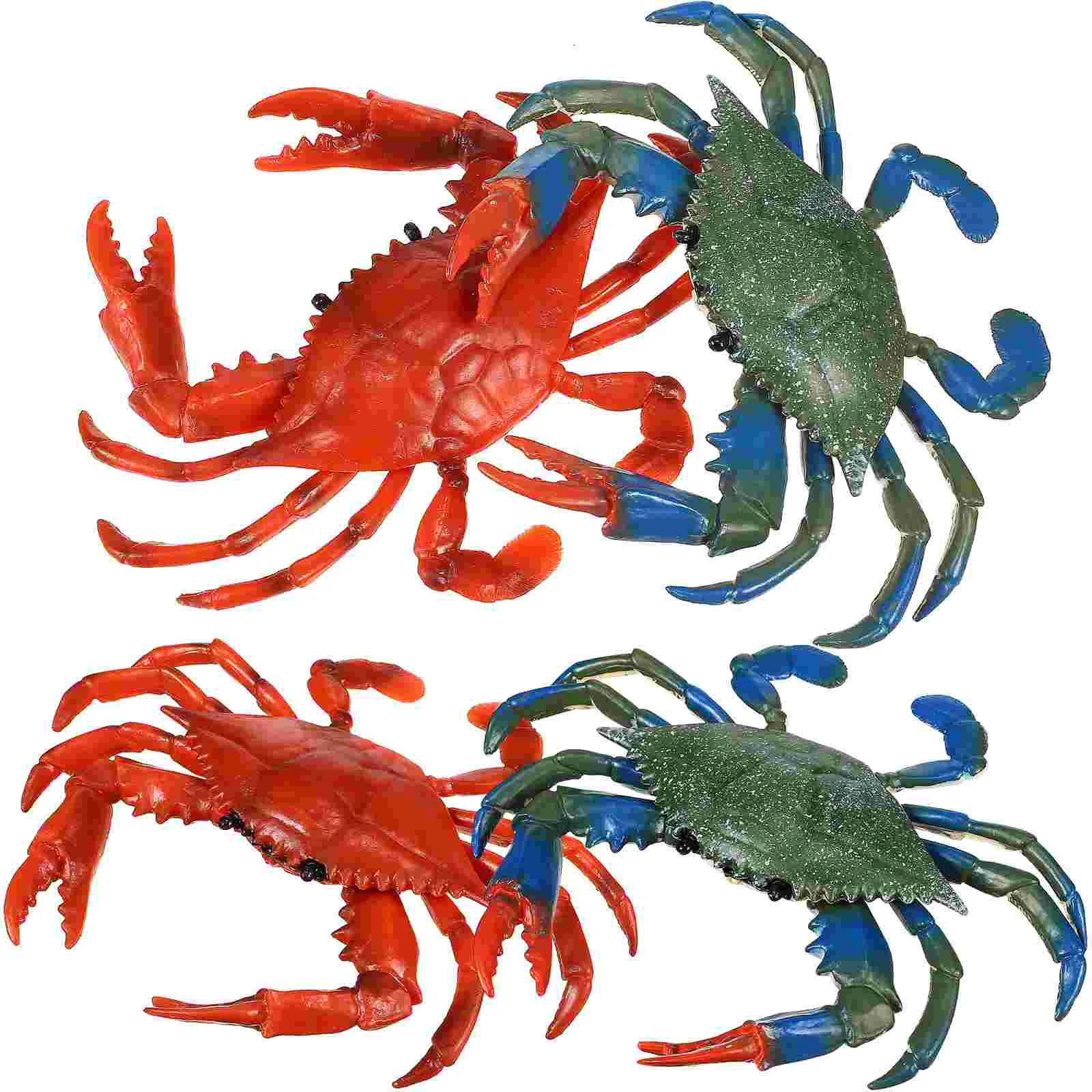 

4Pcs Children Artificial Crab Toys Ocean Animals Model Sea Life Figures Educational Learning Toys
