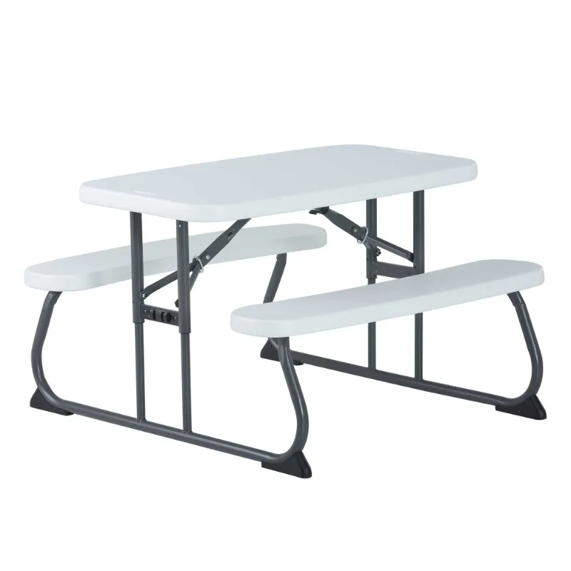 

Lifetime Childrens Picnic Table, White Granite/Gray Camping Table Table 32.40 X 35.40 X 21.10 Inches