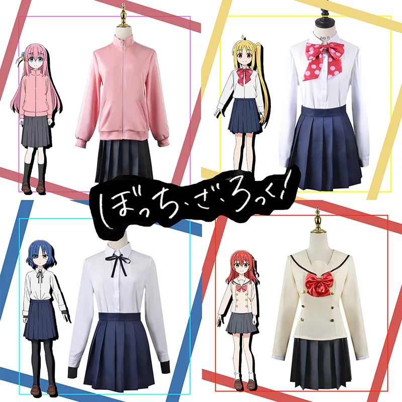 

Костюм Аниме Bocchi The Rock, косплей Hitori Bocchi Yamada Ryo Ljichi Nijika Kita Lkuyo, одежда, спортивное пальто на молнии