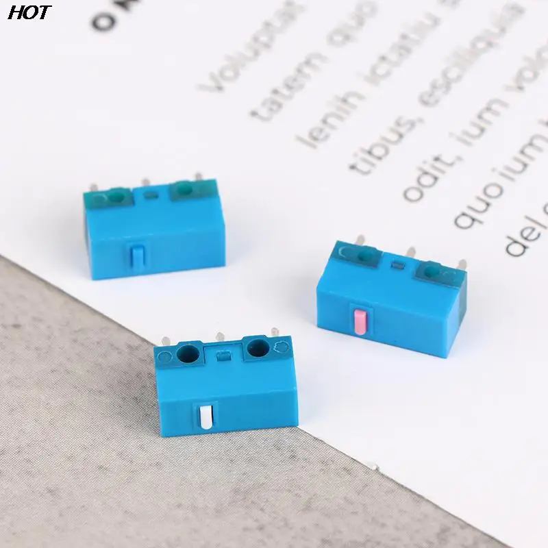 

1Pc Mouse Micro Switch Transparent Blue Shell White Pink Blue Point 20/50/80 Million Times Computer Mouse Button Switch