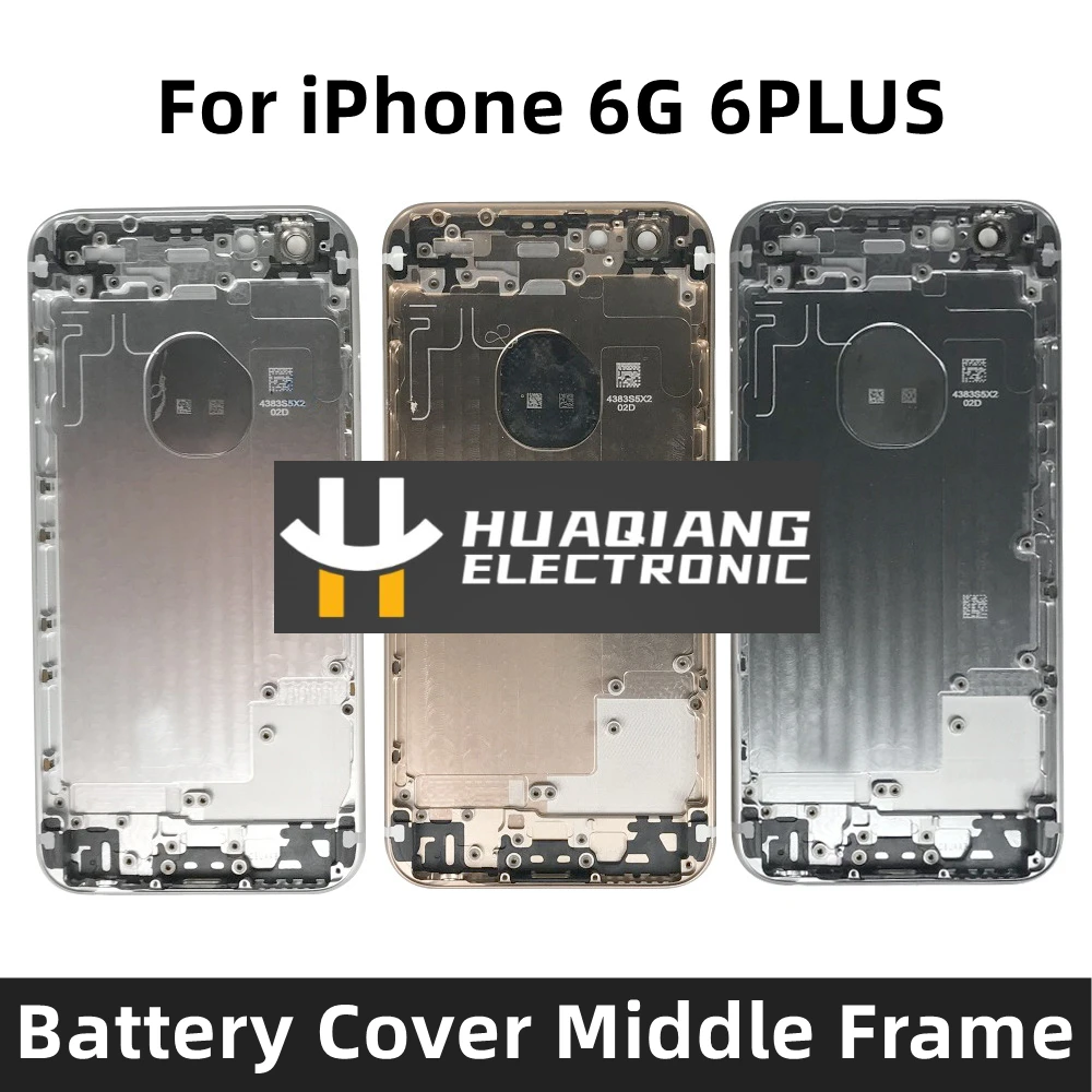Sostituzione del telaio del telaio centrale posteriore per iPhone 6g 6Plus custodia per custodia custodia per batteria parti chiave laterali della scheda Sim