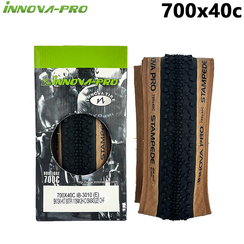 

INNOVA-PRO STAMPEDE IB-3010 Bicycle Tires 40Inch Road Bike Tires Folding Tire Brown Edge 700C 700x40C Tubeless Bike Parts 60TPI