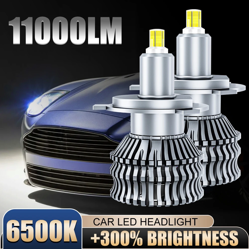 

LED Headlights H7 H1 H11 9005 9006 H4 H8 H9 H3 For Car 55W 11000LM On Auto Headlamps Bulbs Fog Light White 6500K 12V Lamp Birght