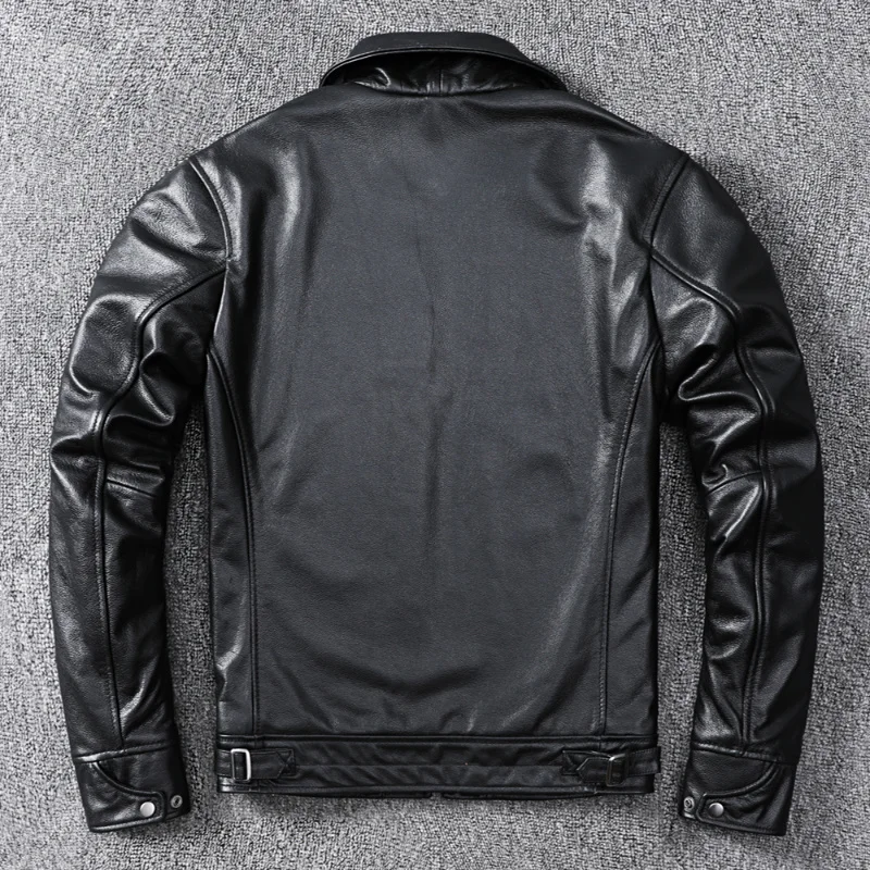 

Casual 6XL Jackets Men Clothes Spring Autumn Soft Cowhide Coat Men's Genuine Leather Jacket Streetwear Chaquetas