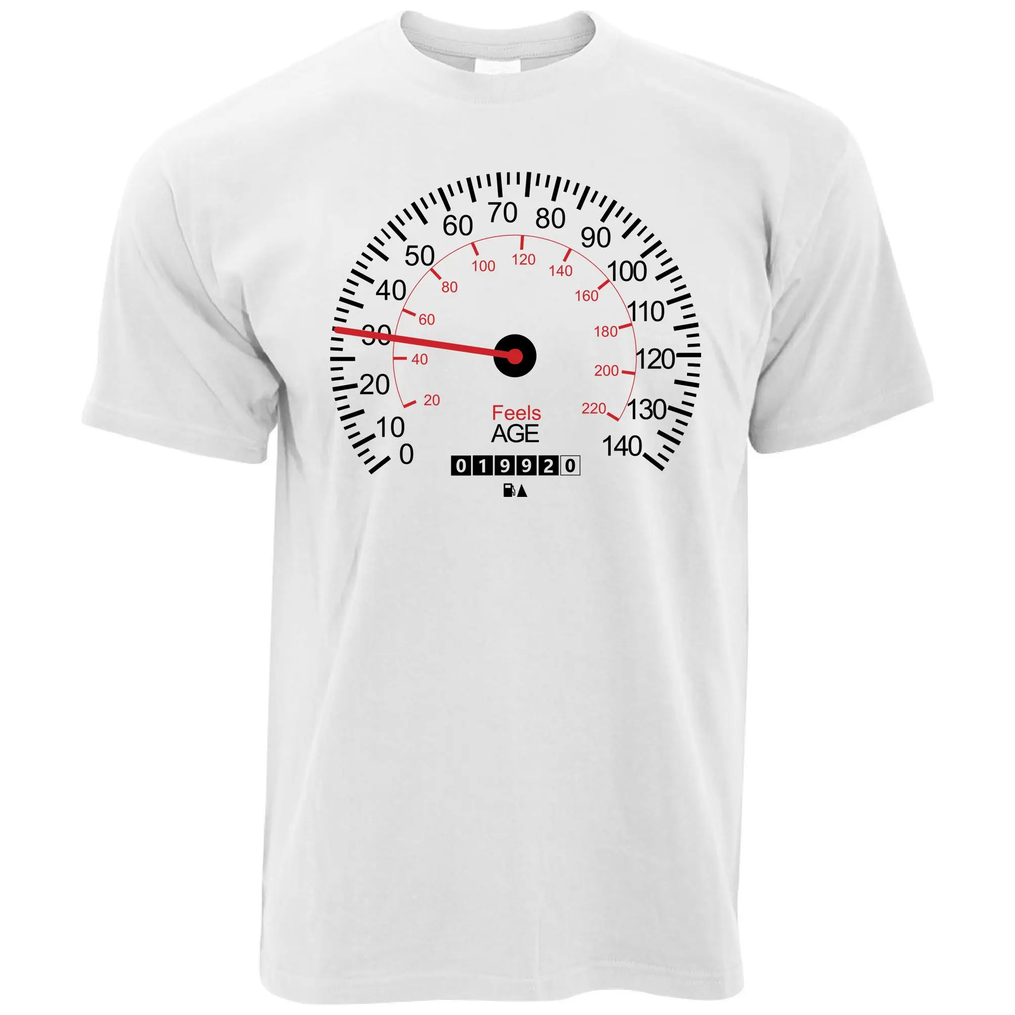Мужская футболка на 30-й день рождения Автомобильный спидометр (1992) с идеей