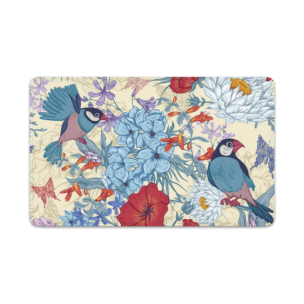 

CLOOCL Fashion Floral Birds Doormats Flannel 3D Carpets Indoor Hallway Bedroom Kitchen Mats Funny Home Deco Dropshipping