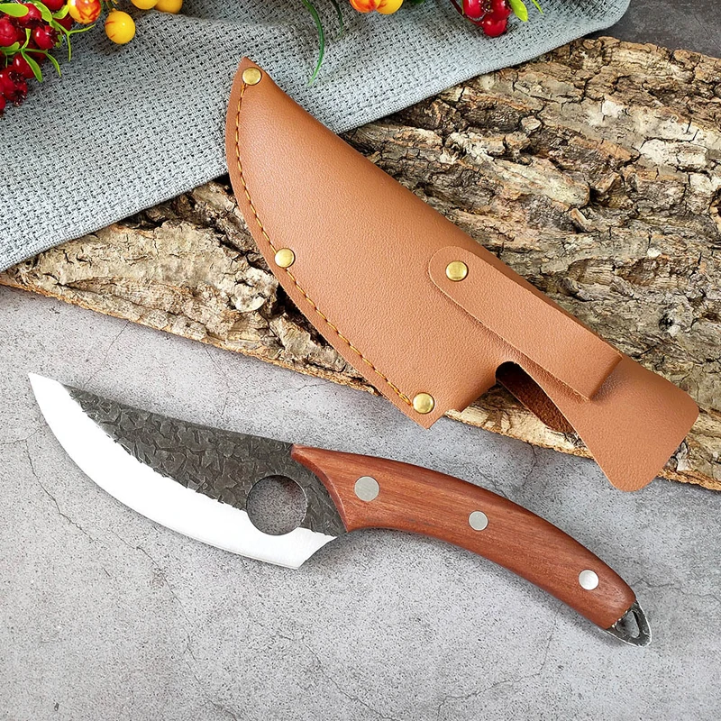 Кованый нож мясника кухонный из нержавеющей стали для костей измельчения мяса