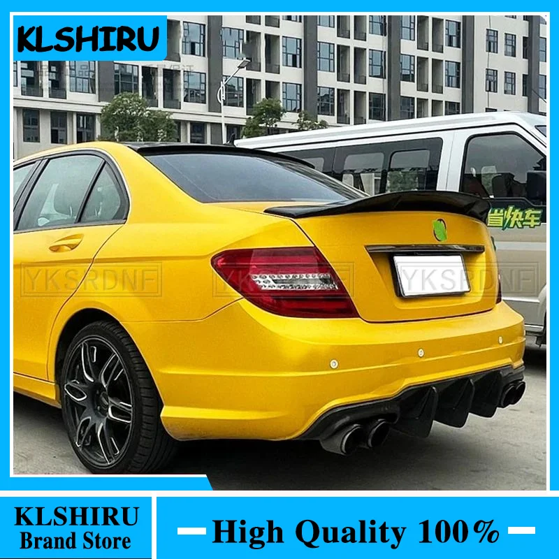 Спойлер Mercedes W204 Renntech Style Carbon Fiber R Spoiler для Benz C300 C180 C220 4-дверный седан C Class 2008-2013