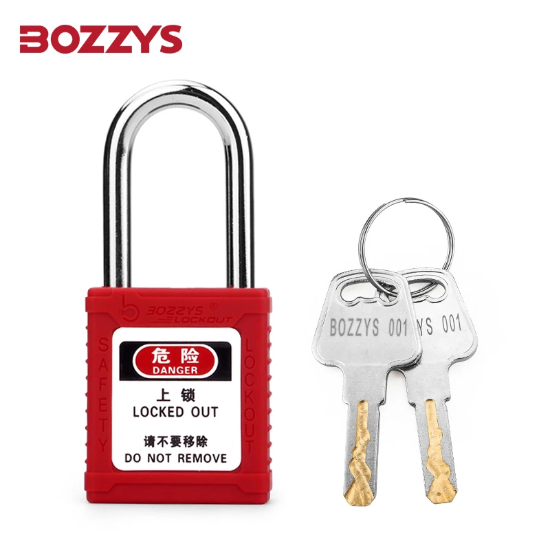 

ndustrial loto 6mm steel shackle safety padlock with Master Keyed for lockout-tagout Custom laser coding and label