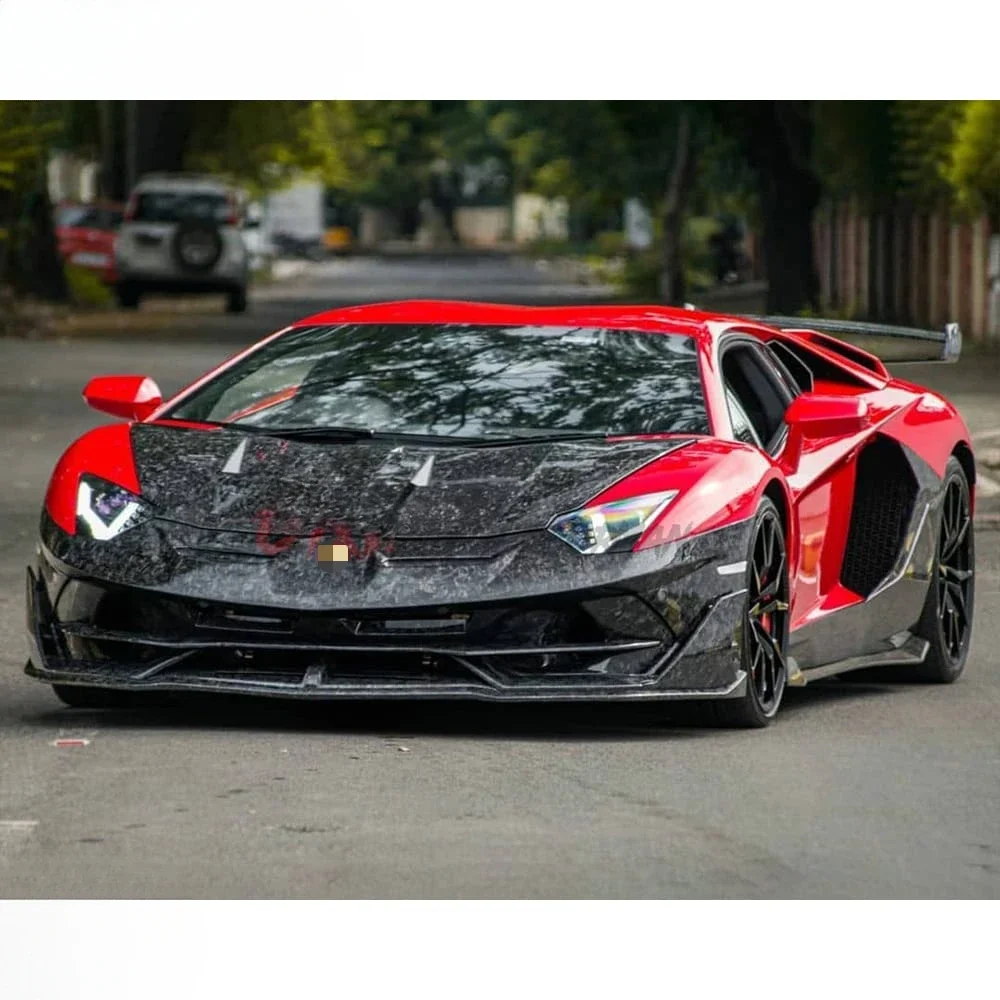 Комплект кузова из кованого сухого углеродного волокна в стиле SVJ для Lamborghini Aventador