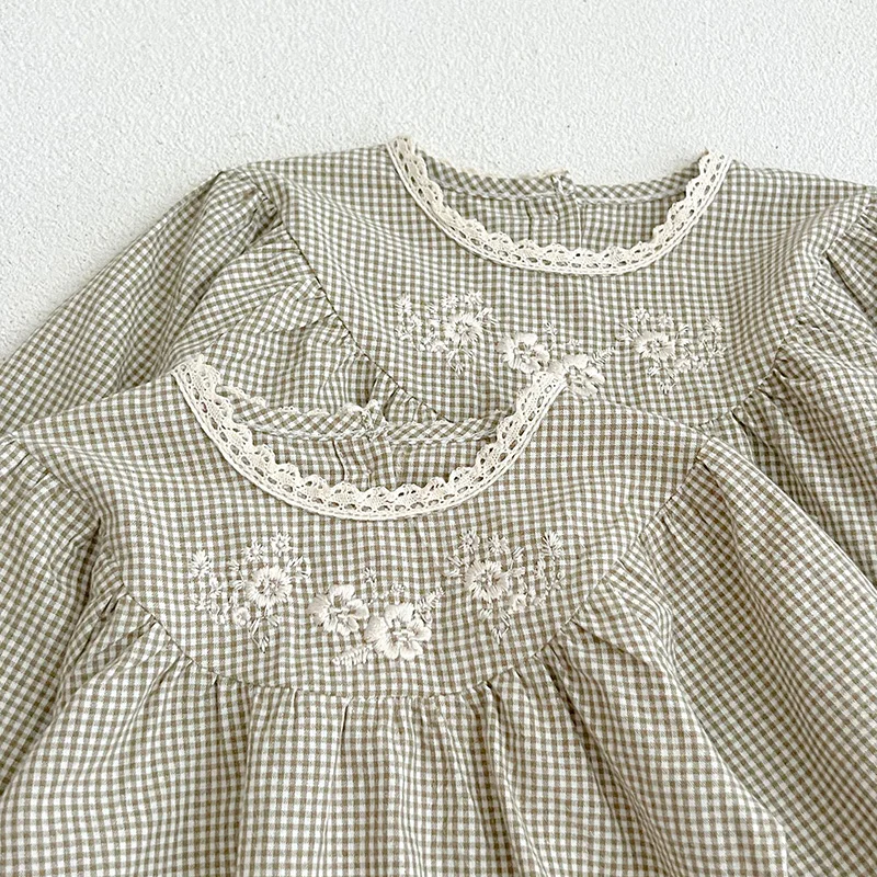 Комбинезоны для новорожденных девочек с длинным рукавом и вышивкой