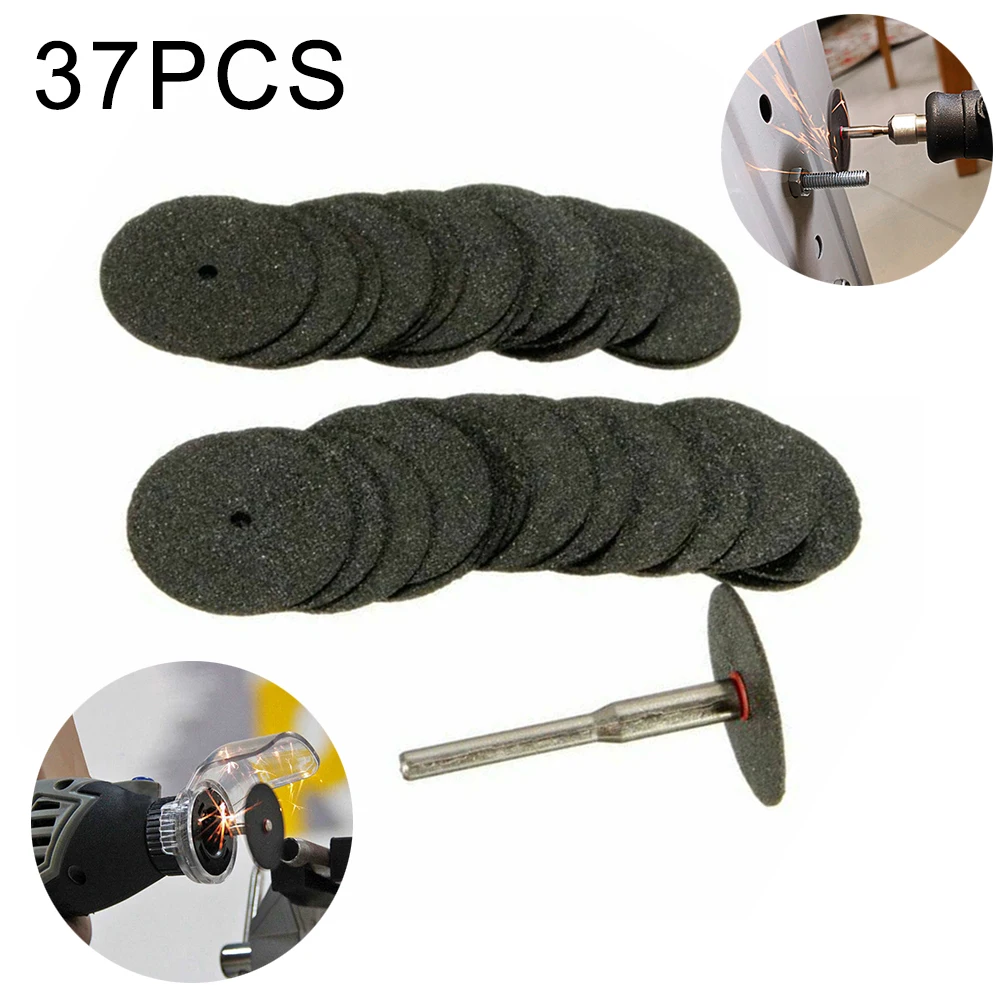 

36pc/set Abrasive Cutting Disc 24mm With Mandrels Grinding Wheels For Dremel Accesories Metal Cutting Rotary Tool Saw Blade