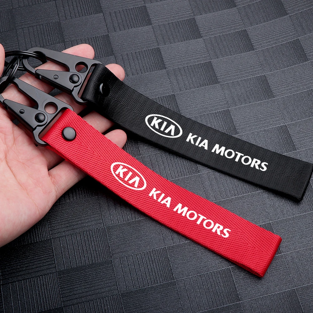Фото 1 шт. автомобильный 3D-брелок из металла и нейлона с эмблемой для KIA Stinger, RIO, Sorento, Picanto, Ceed, Borrego, KN, Sportage, Cerato, Soul №1