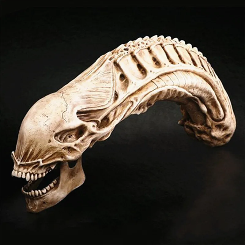 

Crafts AVP Predator VS Alien 20*50cm Big Statue Resin Skull Skeleton Figure Simulation Model Animal Sculpture For Decoration