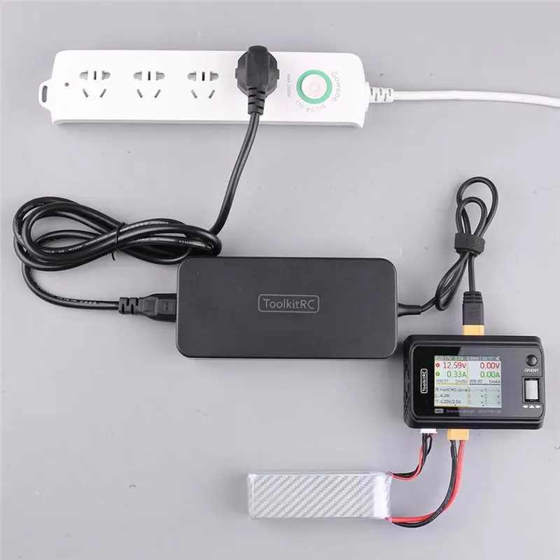 Фото Блок питания Toolkitrc ADP200 200W 4A, выход DC19.5V 10.3A для RC ISDT Gtpower Hotrc, вилка EU, XT60 №5