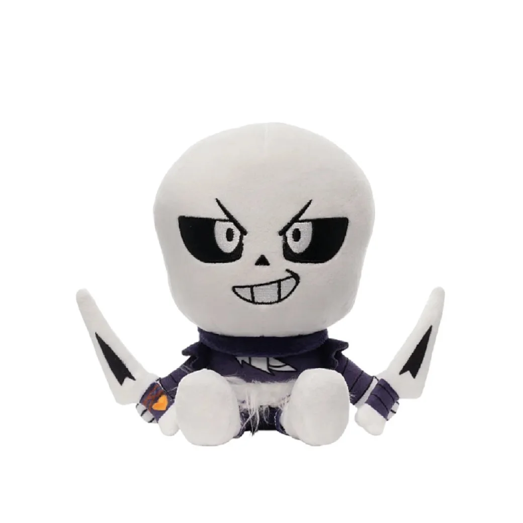 Фото Новая плюшевая игрушка Undertale Cross Sans, мягкая кукла-подушка для косплея, мультяшная аниме-фигурка, сувенир для фанатов, подарок на день рождения для детей, 22 см №2