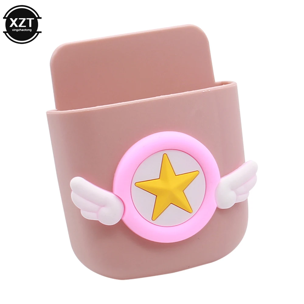 Мультяшный настенный контейнер для хранения держатель штепсельной вилки стойка