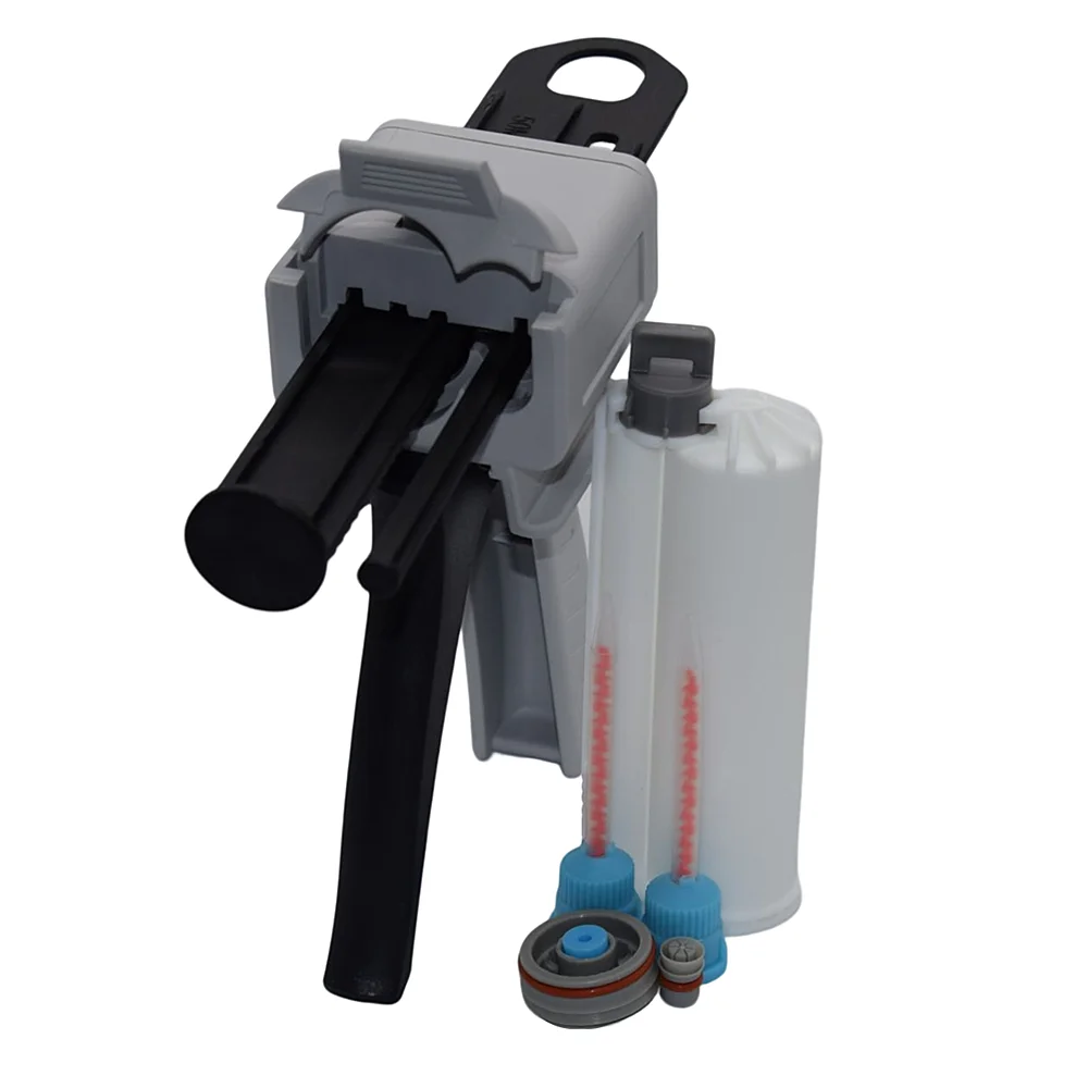Ab-pistola de Cola Epóxi para Aplicador 50ml Distribuidor de Dois Componentes com 50ml Cartucho de Barril Duplo Vazio e Bico de Mistura Pistola de calafetagem